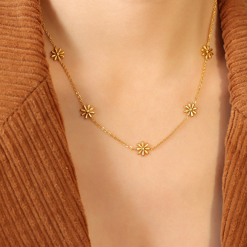 Gold Titanium Pendant Necklace