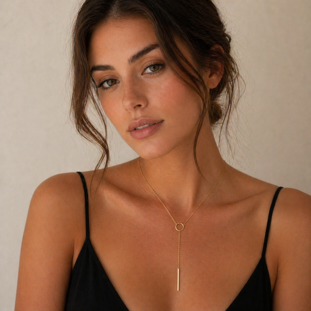 Minimal Round Pendant Necklace