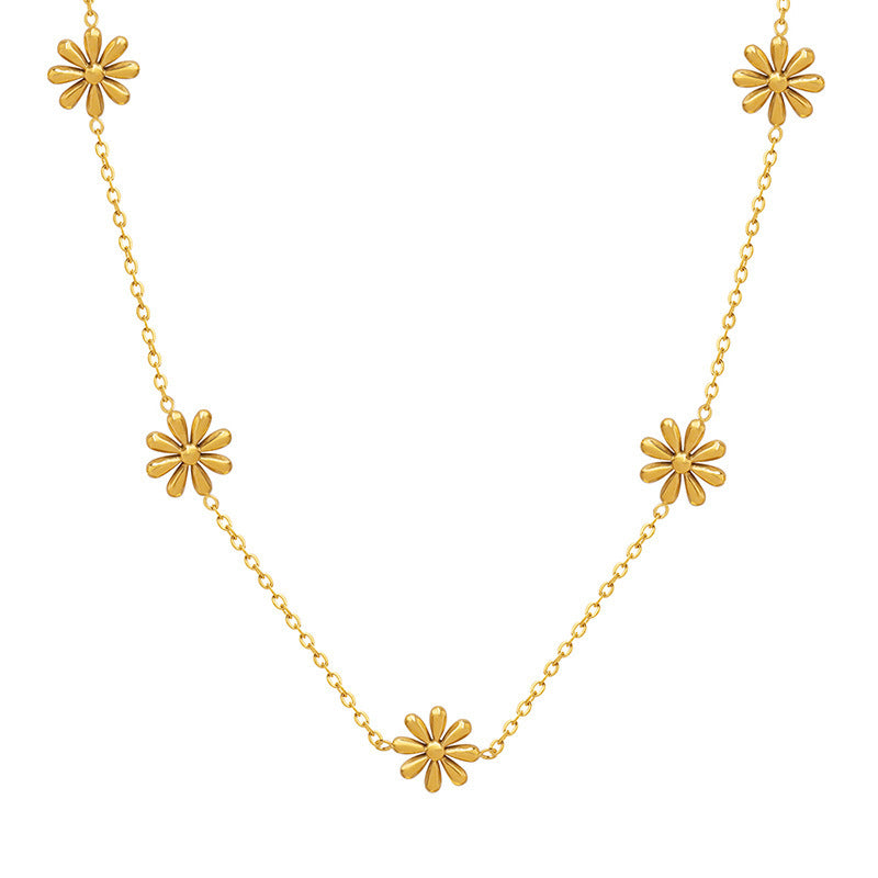 Gold Titanium Pendant Necklace