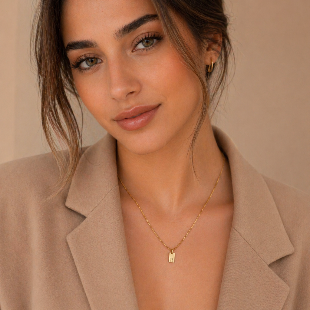 Minimal Gold Letter Necklace
